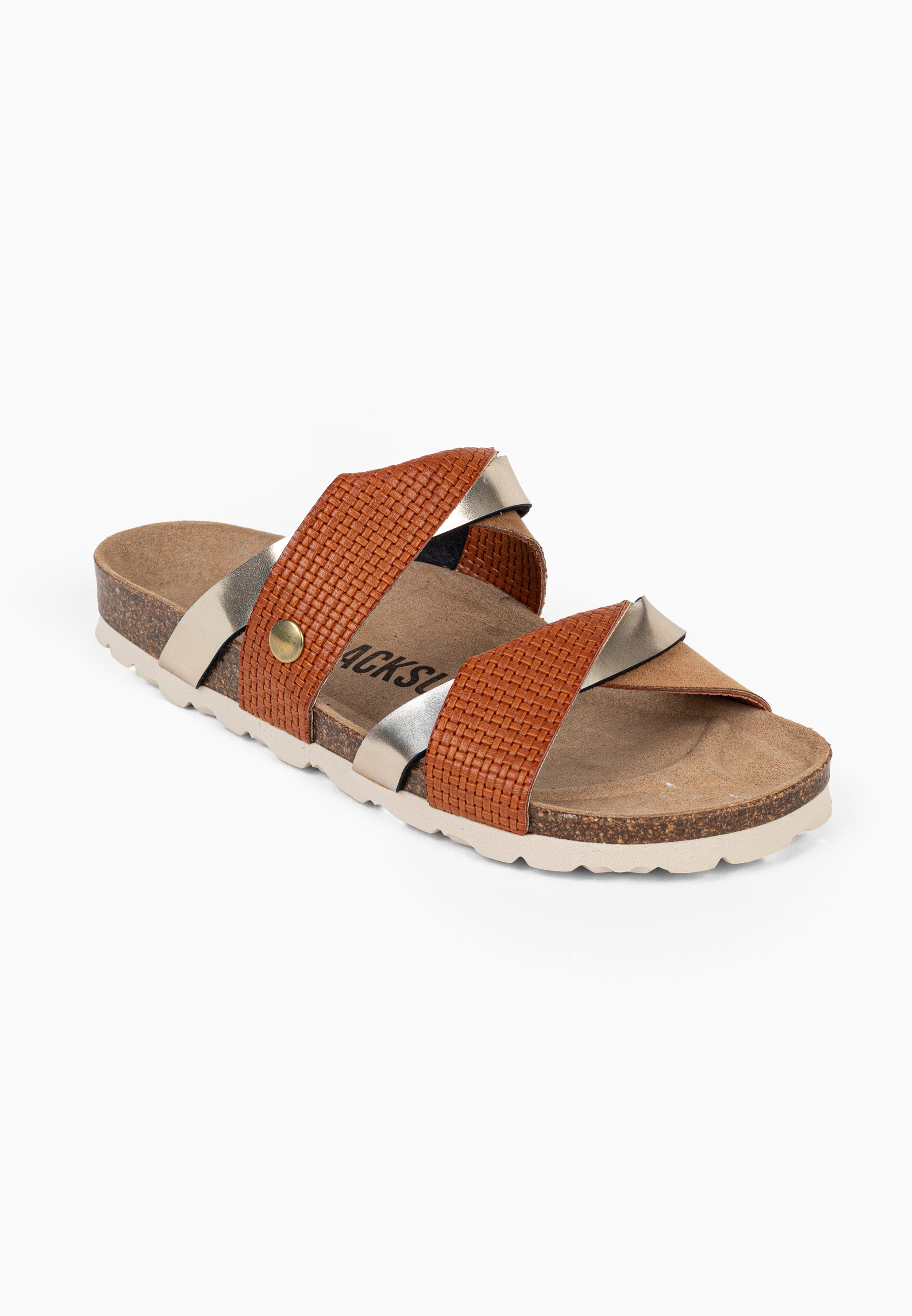 Sandales 2 Brides Balina Beige et Marron