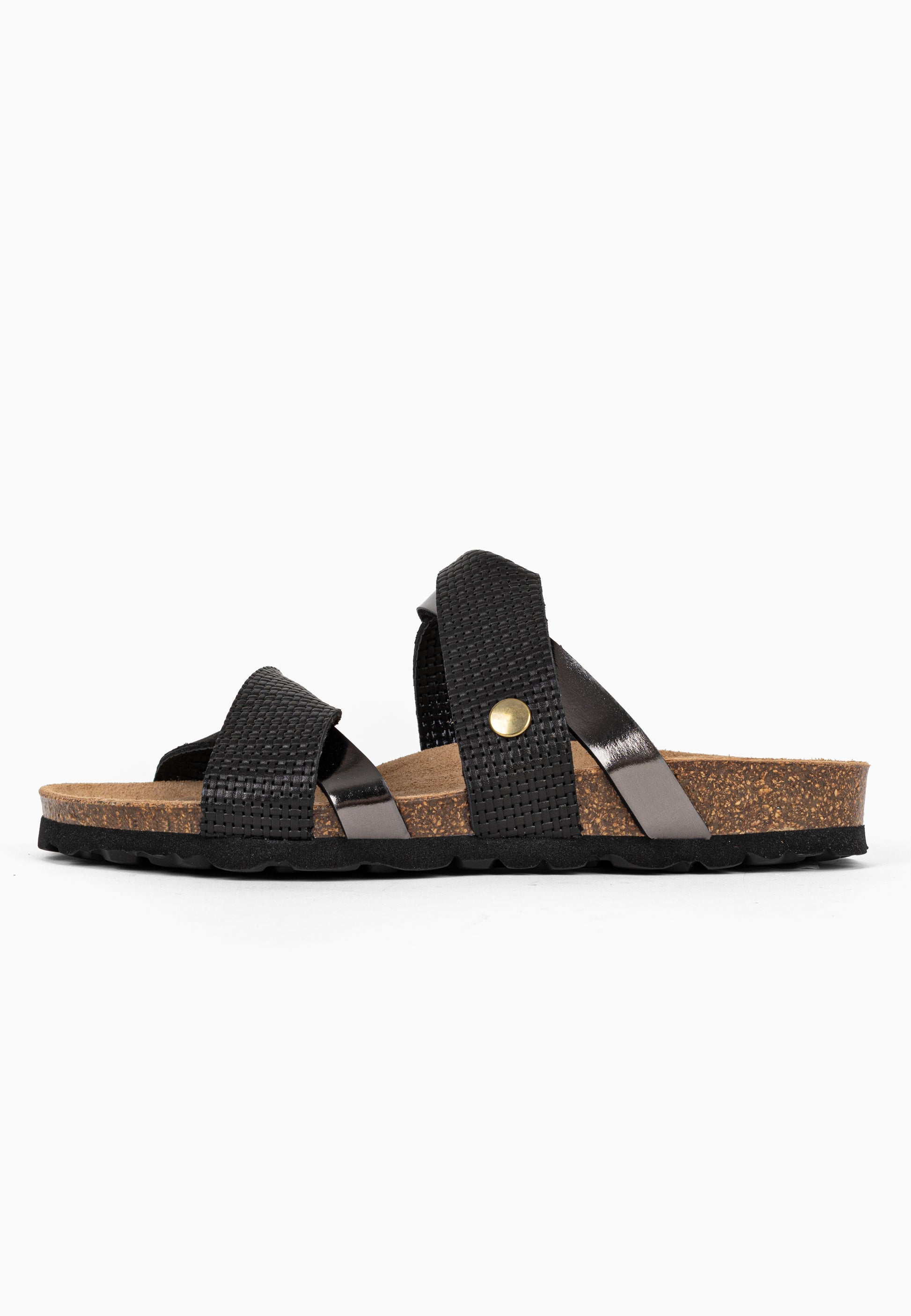 Sandales 2 Brides Balina Noir et Anthracite