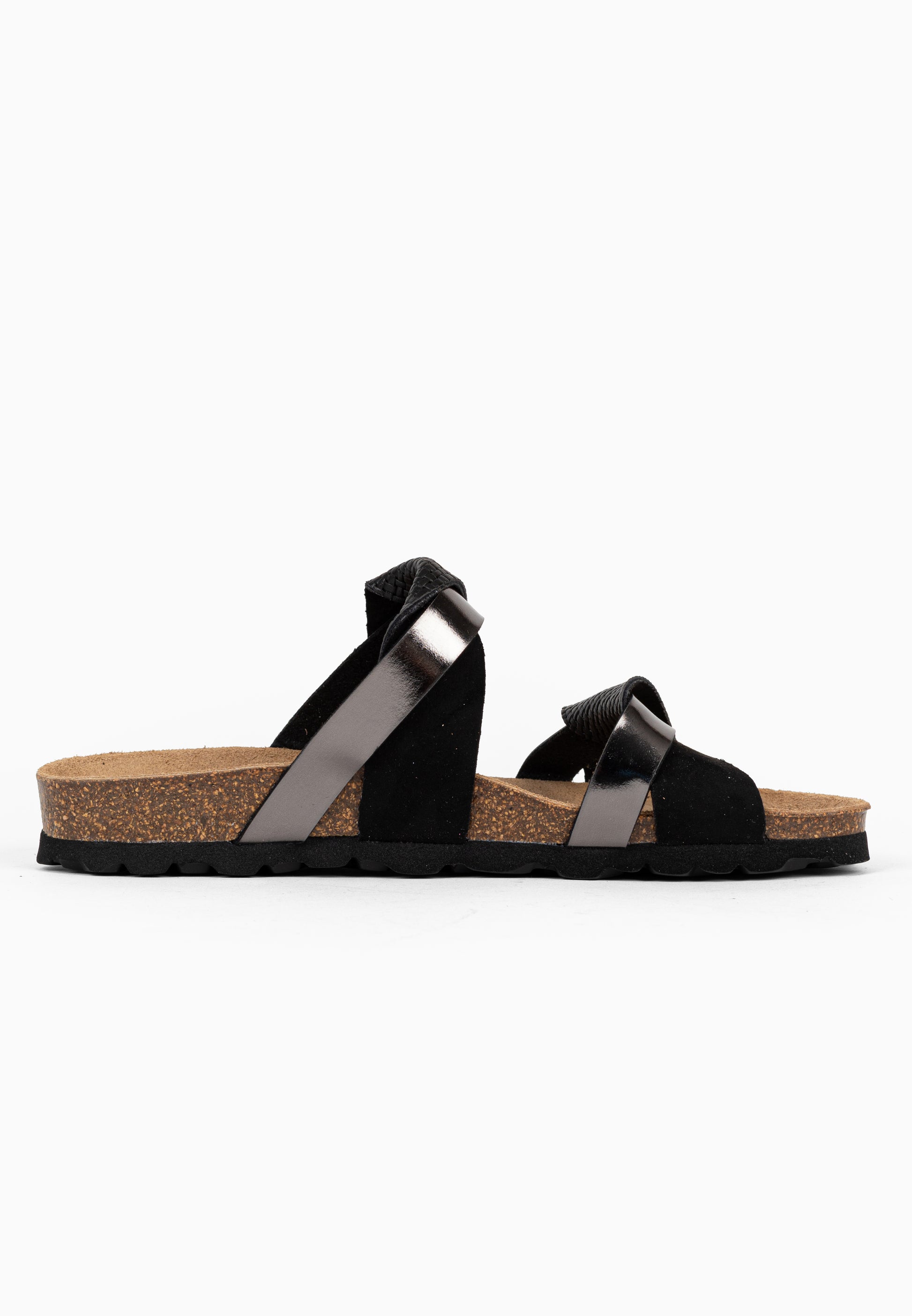 Sandales 2 Brides Balina Noir et Anthracite