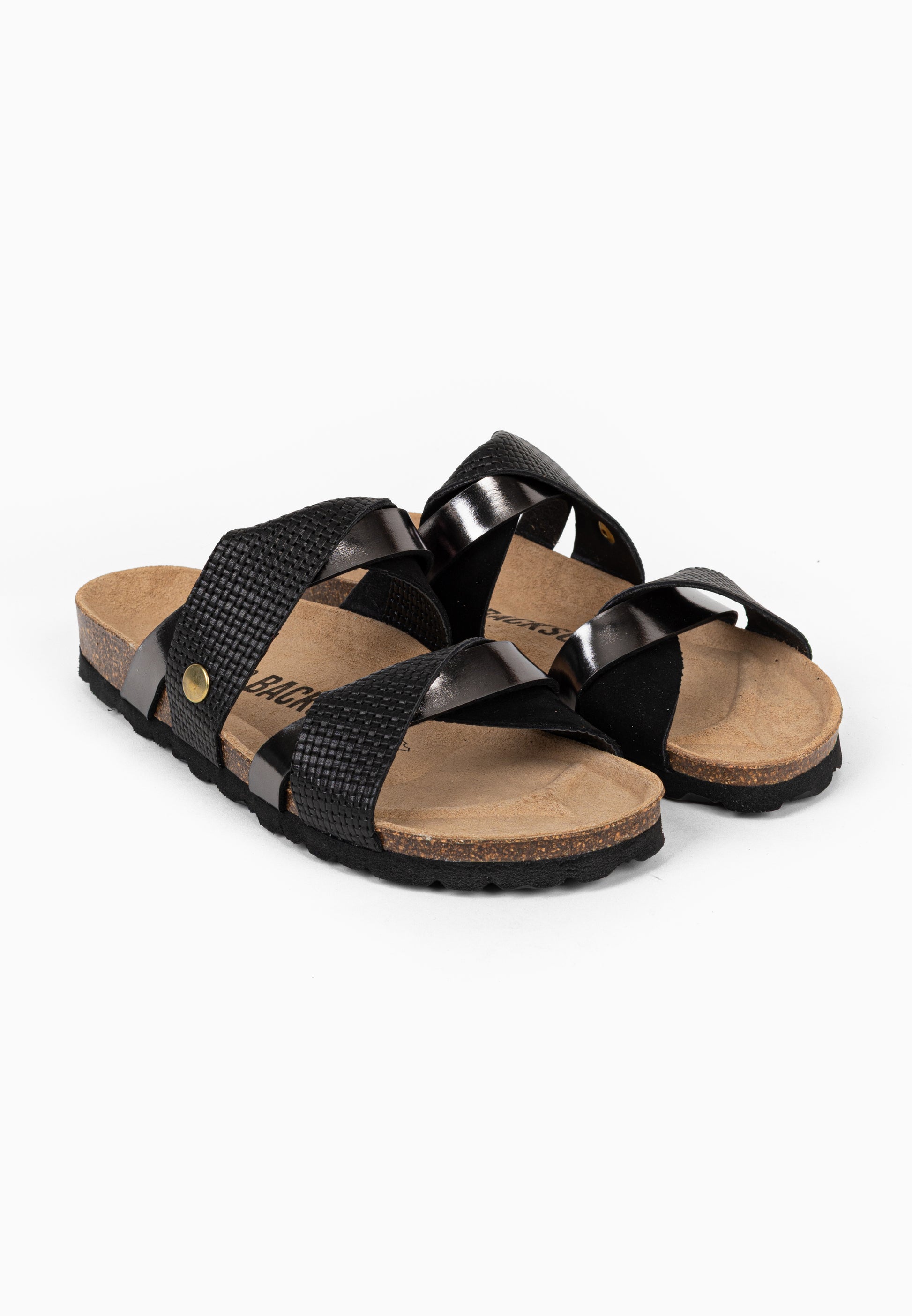 Sandales 2 Brides Balina Noir et Anthracite