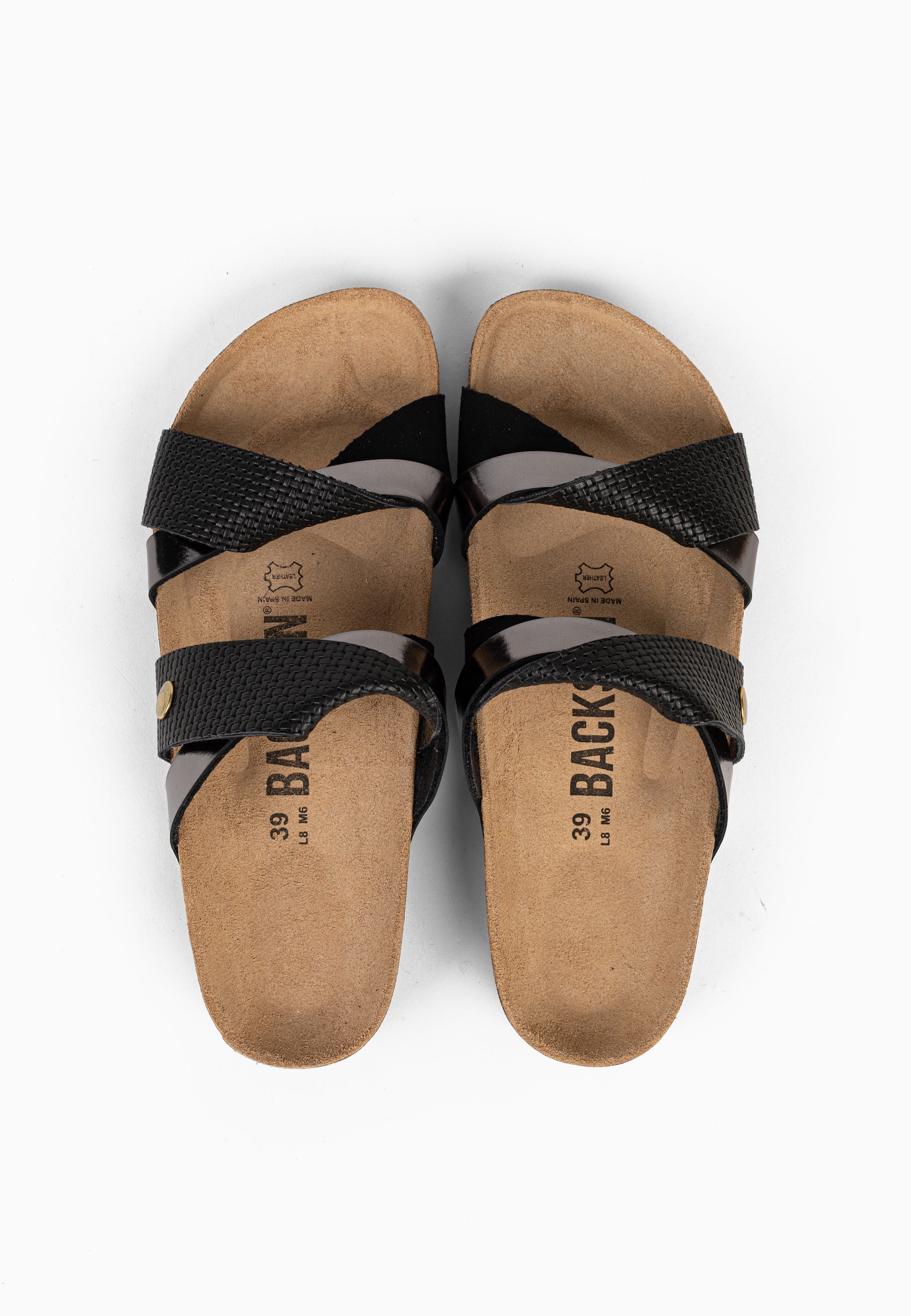 Sandales 2 Brides Balina Noir et Anthracite