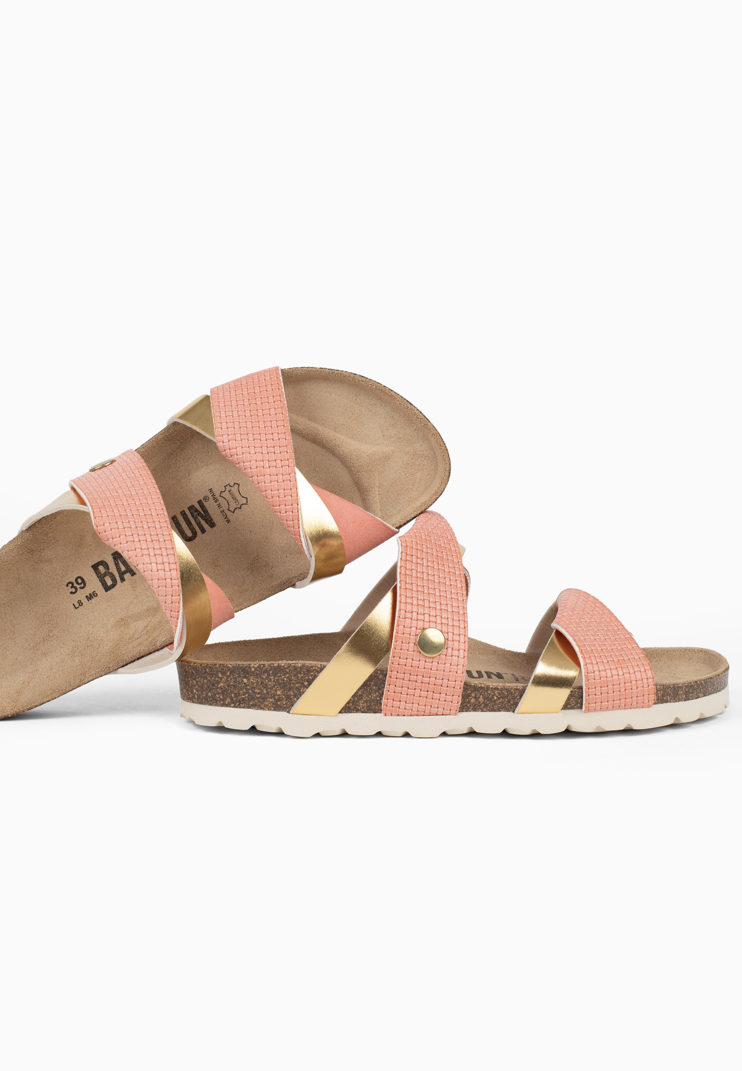 Sandales Balina 2 Brides Rose et or