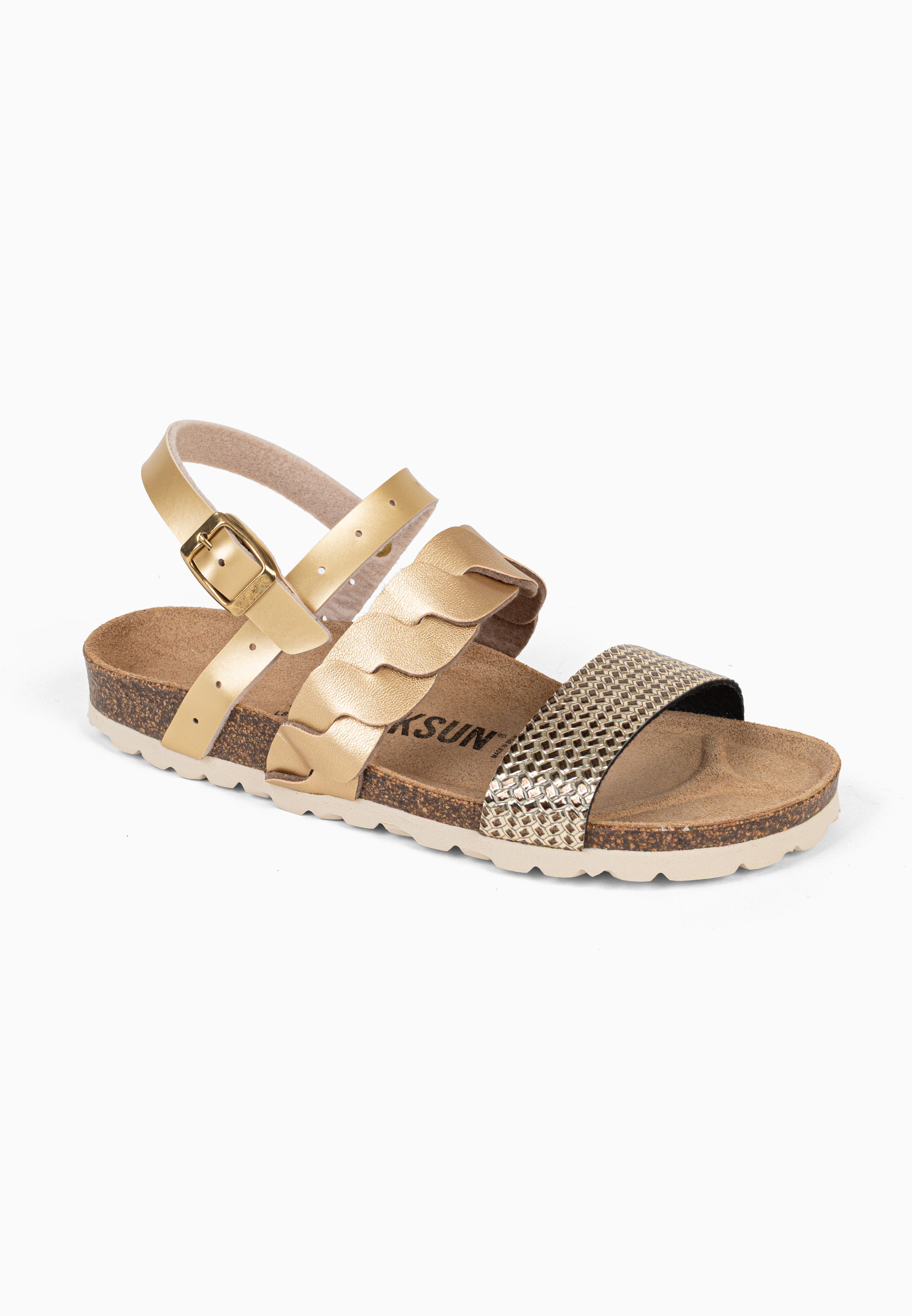Sandales Multi-Brides Civite Doré