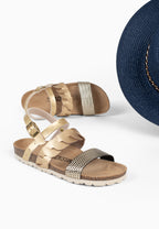 Sandales Multi-Brides Civite Doré
