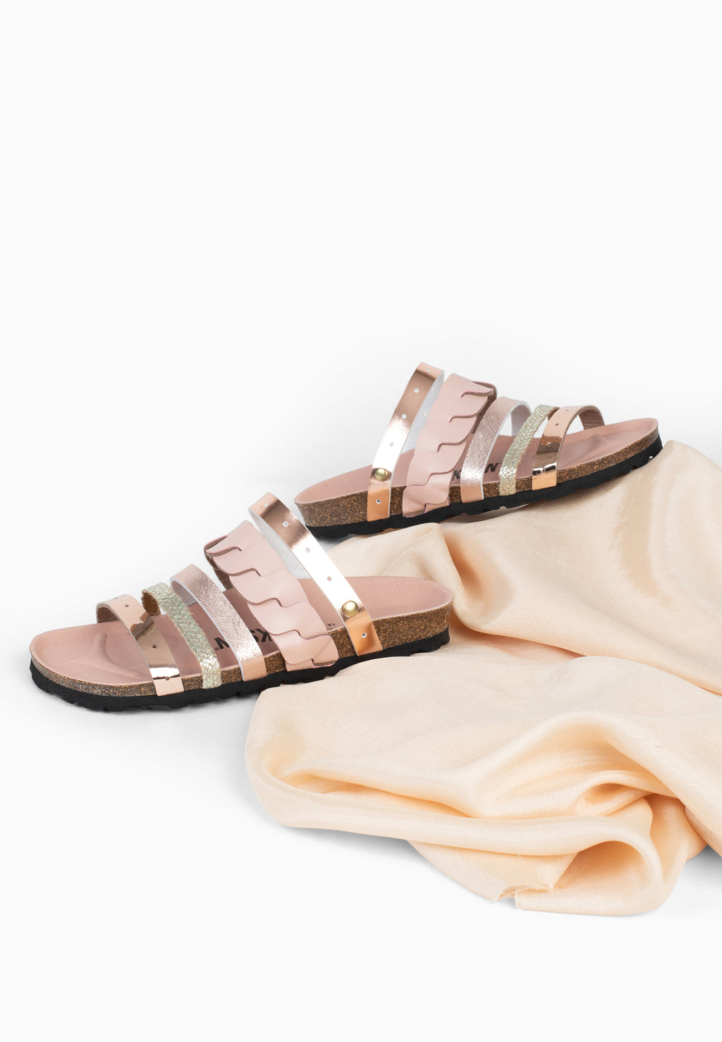 Sandales Multi-Brides Lucide Rose
