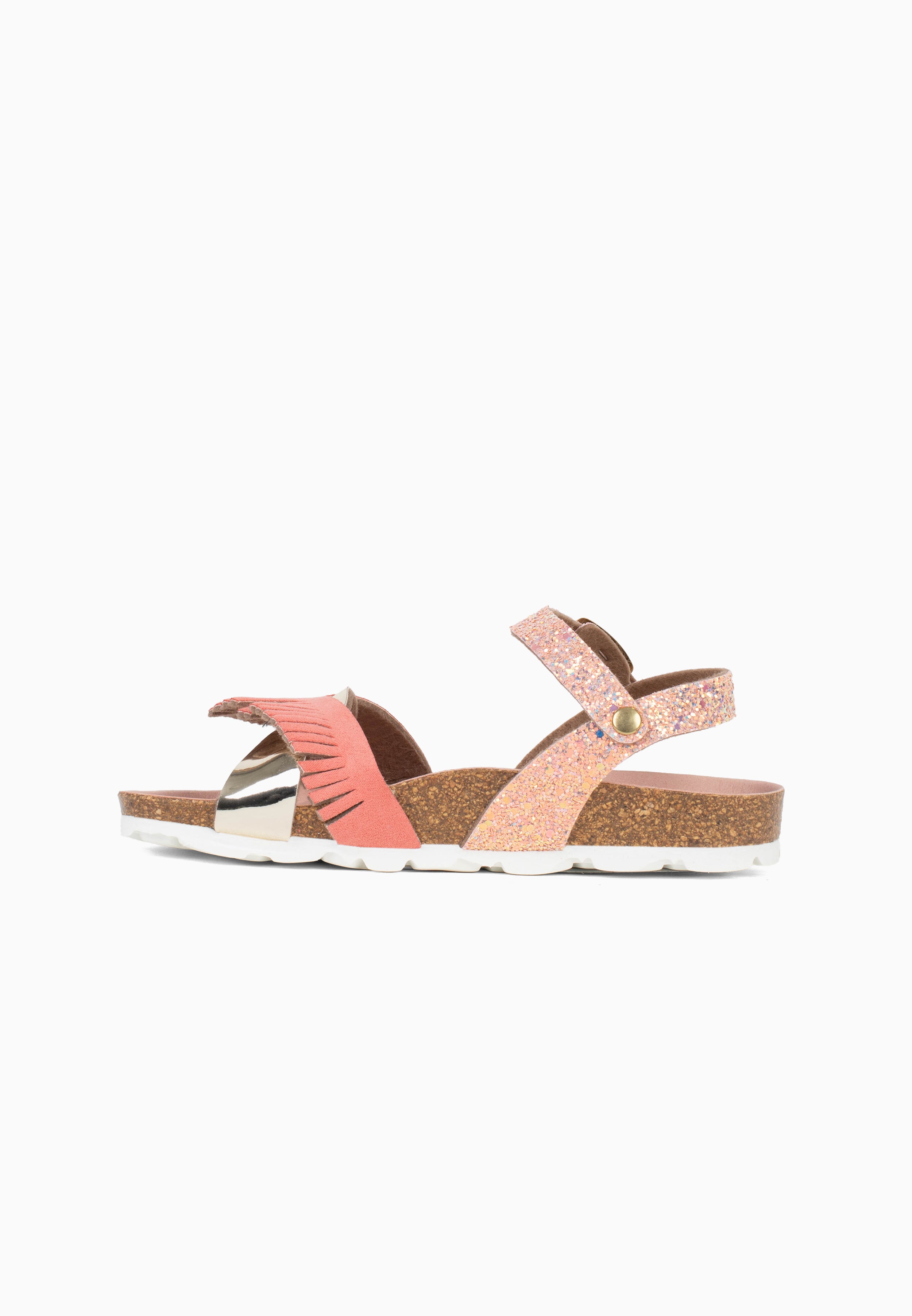 Sandales Fadira Multi-Brides Rose et rose pailleté