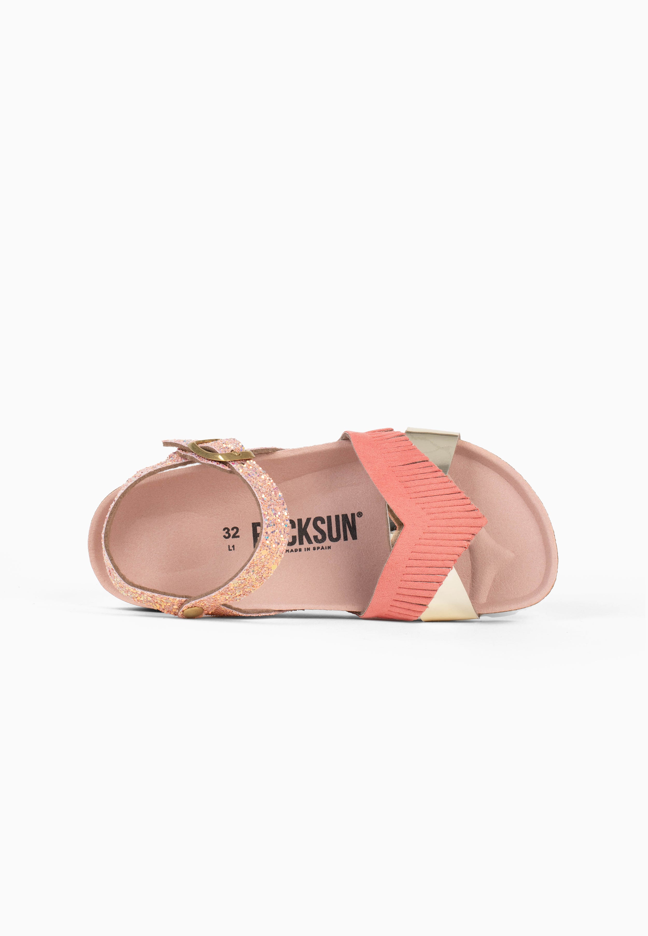 Sandales Fadira Multi-Brides Rose et rose pailleté