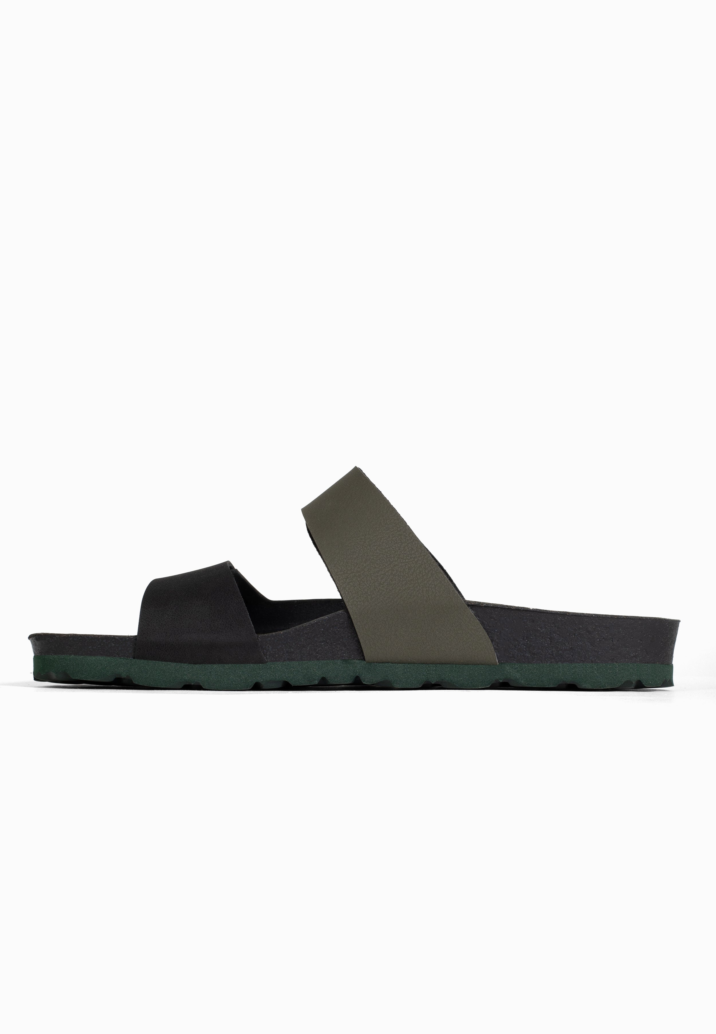 Sandales Lucas 2 Brides Noir et kaki