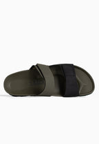 Sandalen „Lucas“ mit 2 Riemen in Schwarz und Khaki