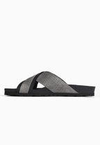 Samy 2 Straps Grey and Black Sandals