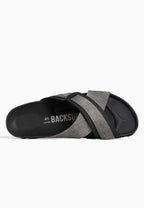 Samy 2 Straps Grey and Black Sandals