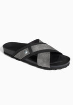 Samy 2 Straps Grey and Black Sandals