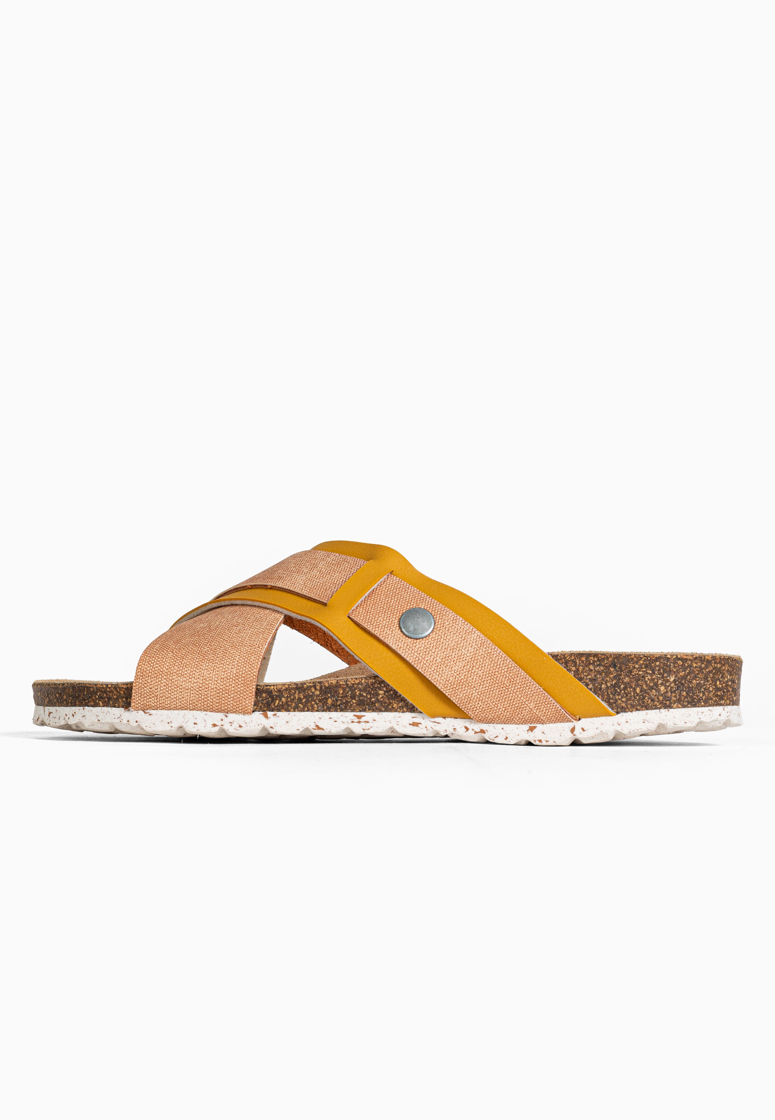 Sandales 2 Brides Samy Beige et Camel