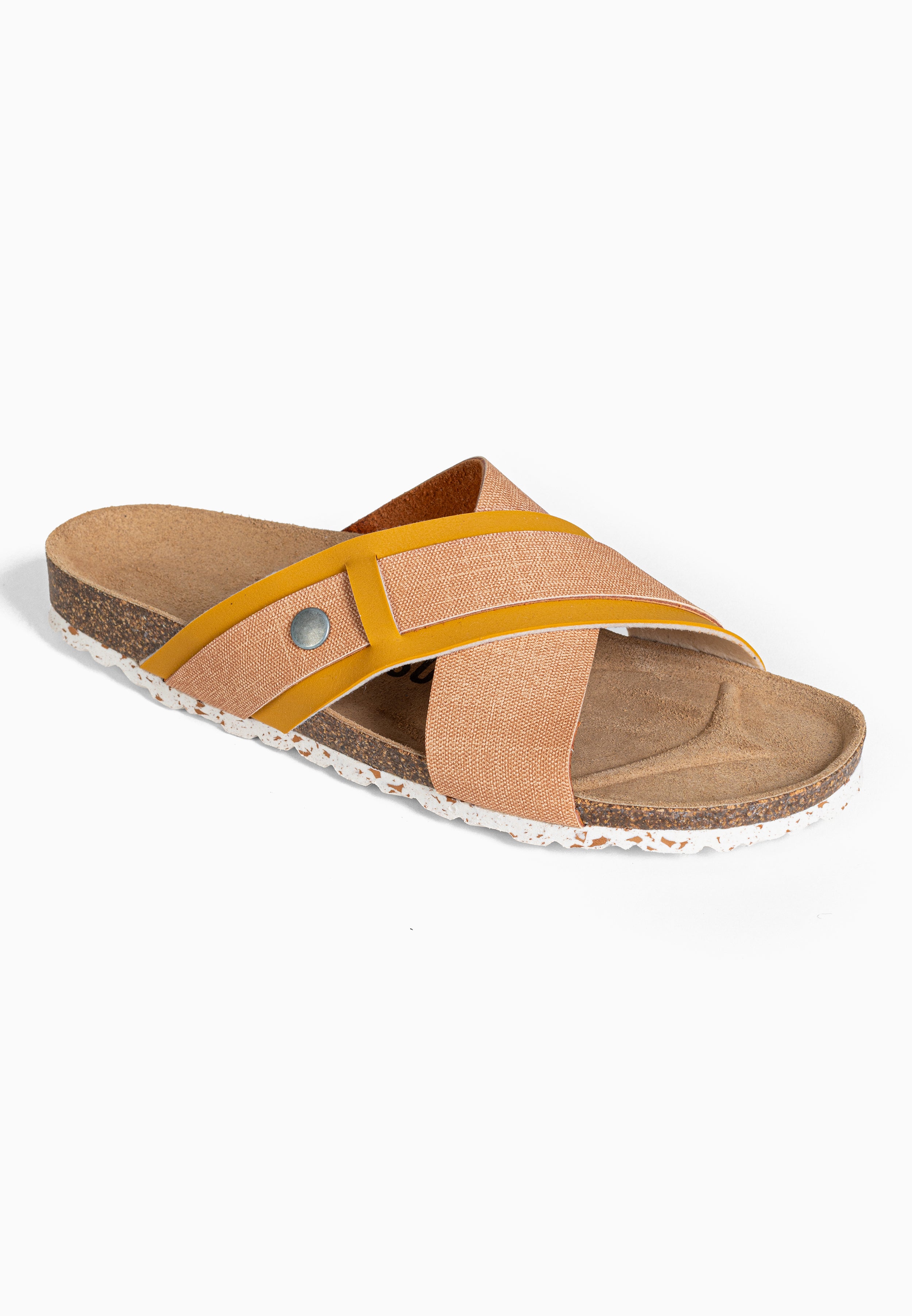 Sandales 2 Brides Samy Beige et Camel