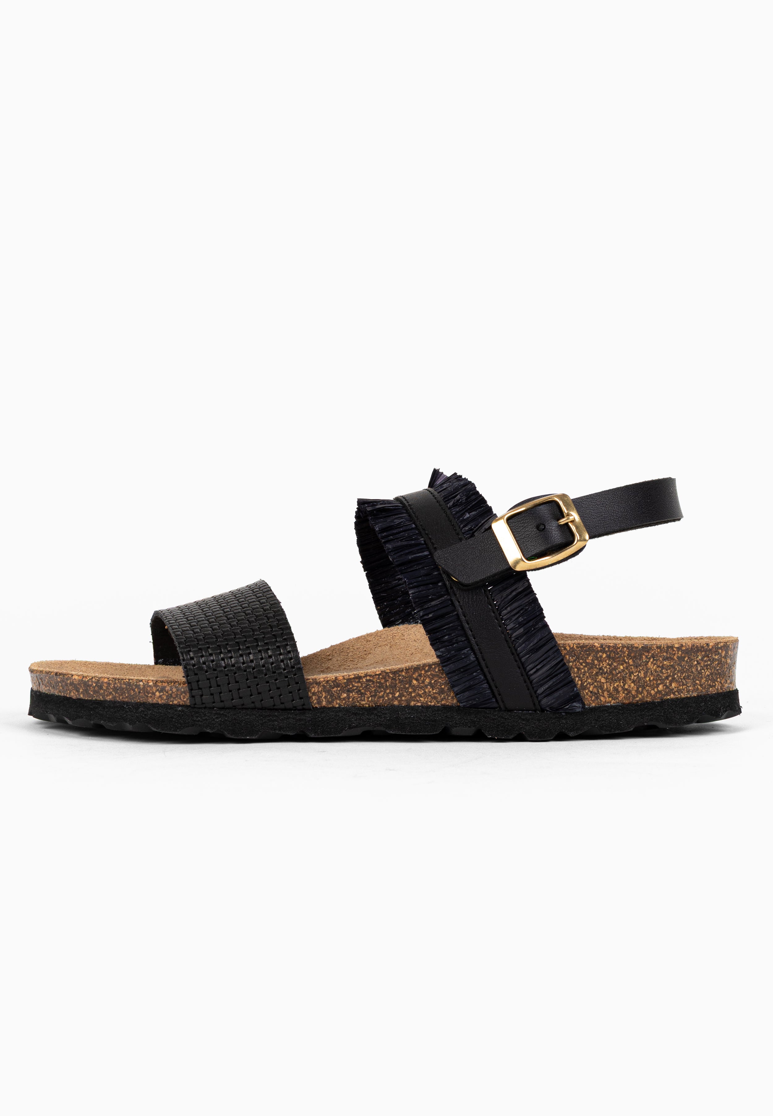 Sandales Multi-Brides Rafette Noir