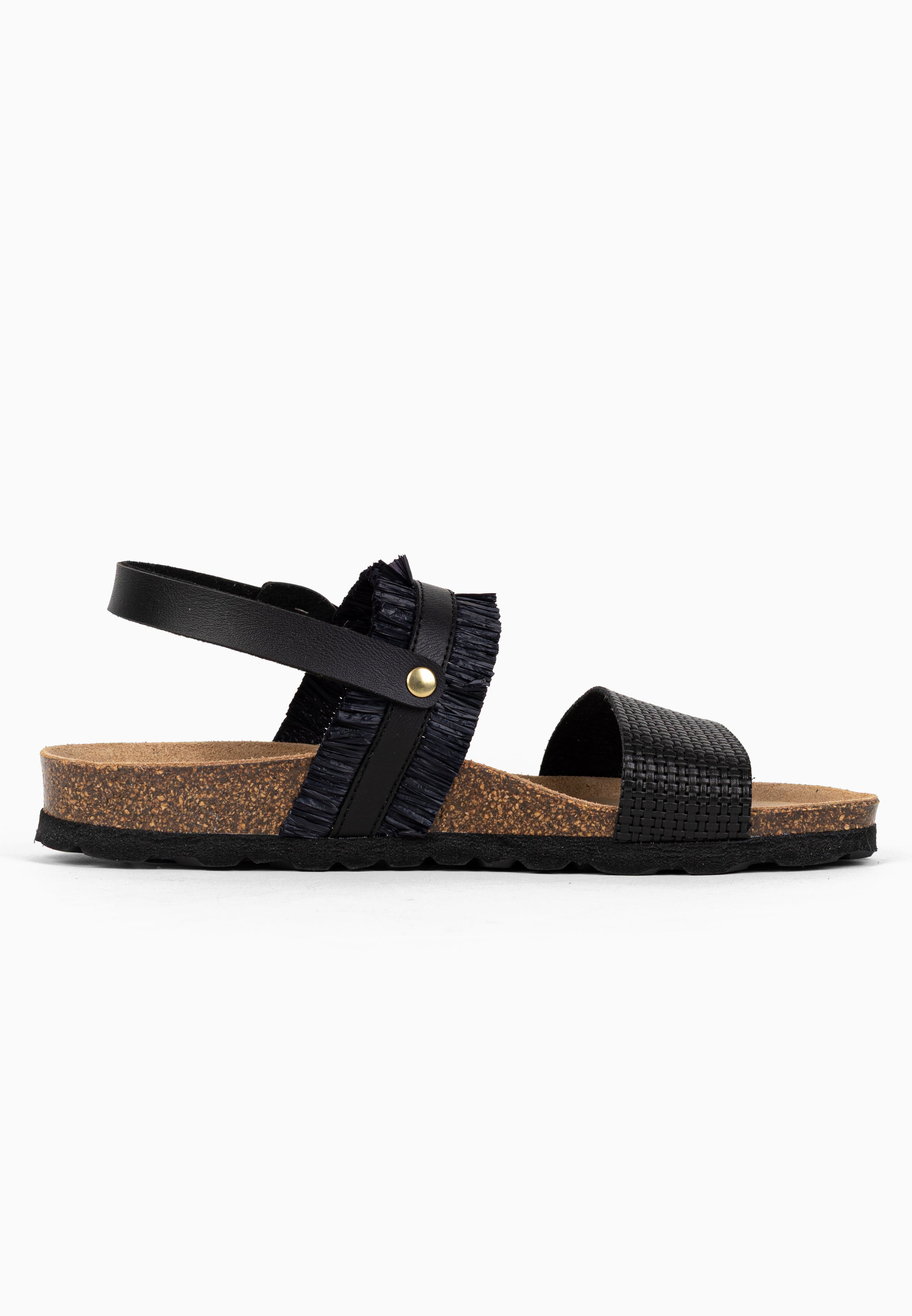 Sandales Multi-Brides Rafette Noir