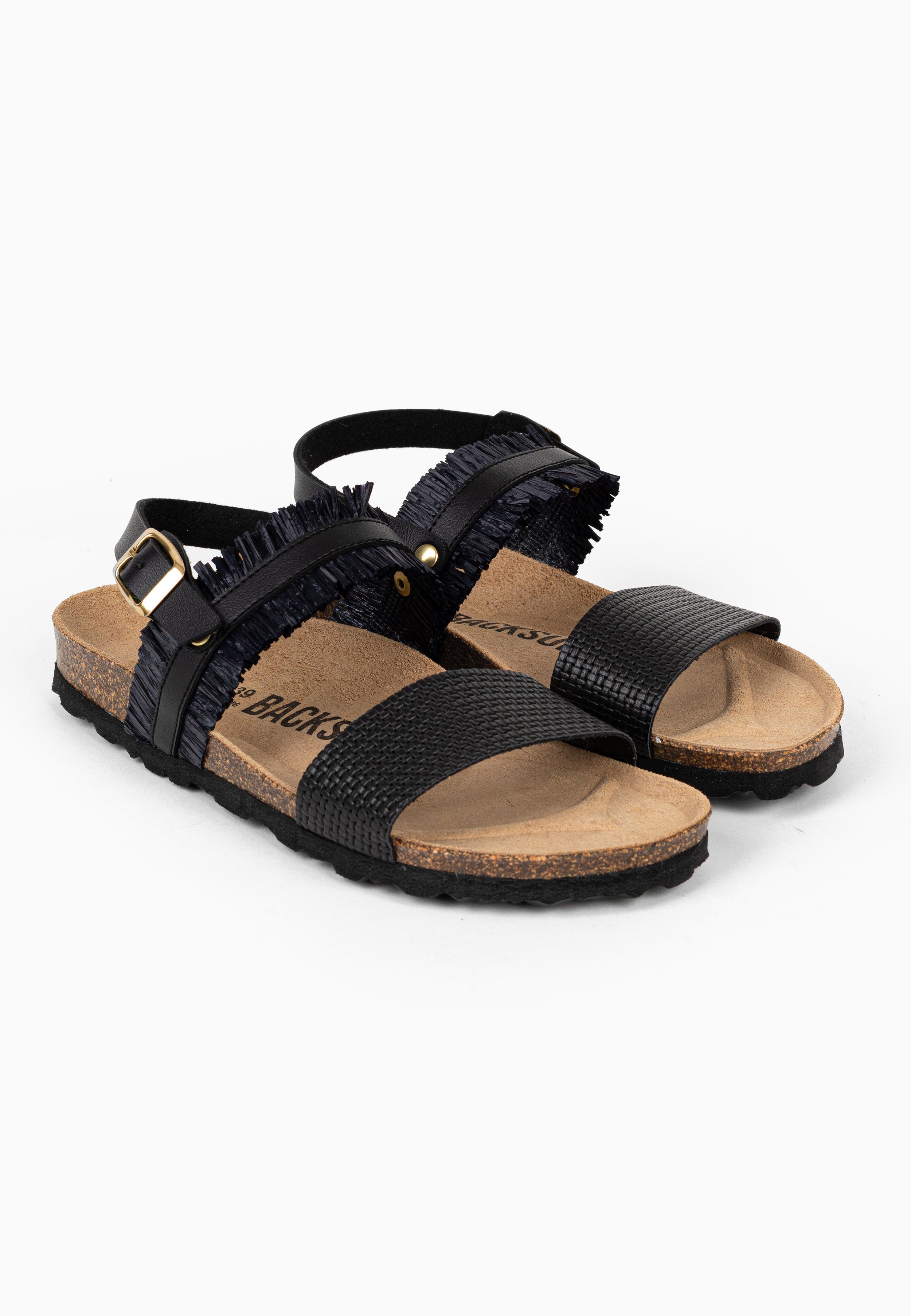 Sandales Multi-Brides Rafette Noir