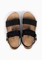 Sandales Multi-Brides Rafette Noir