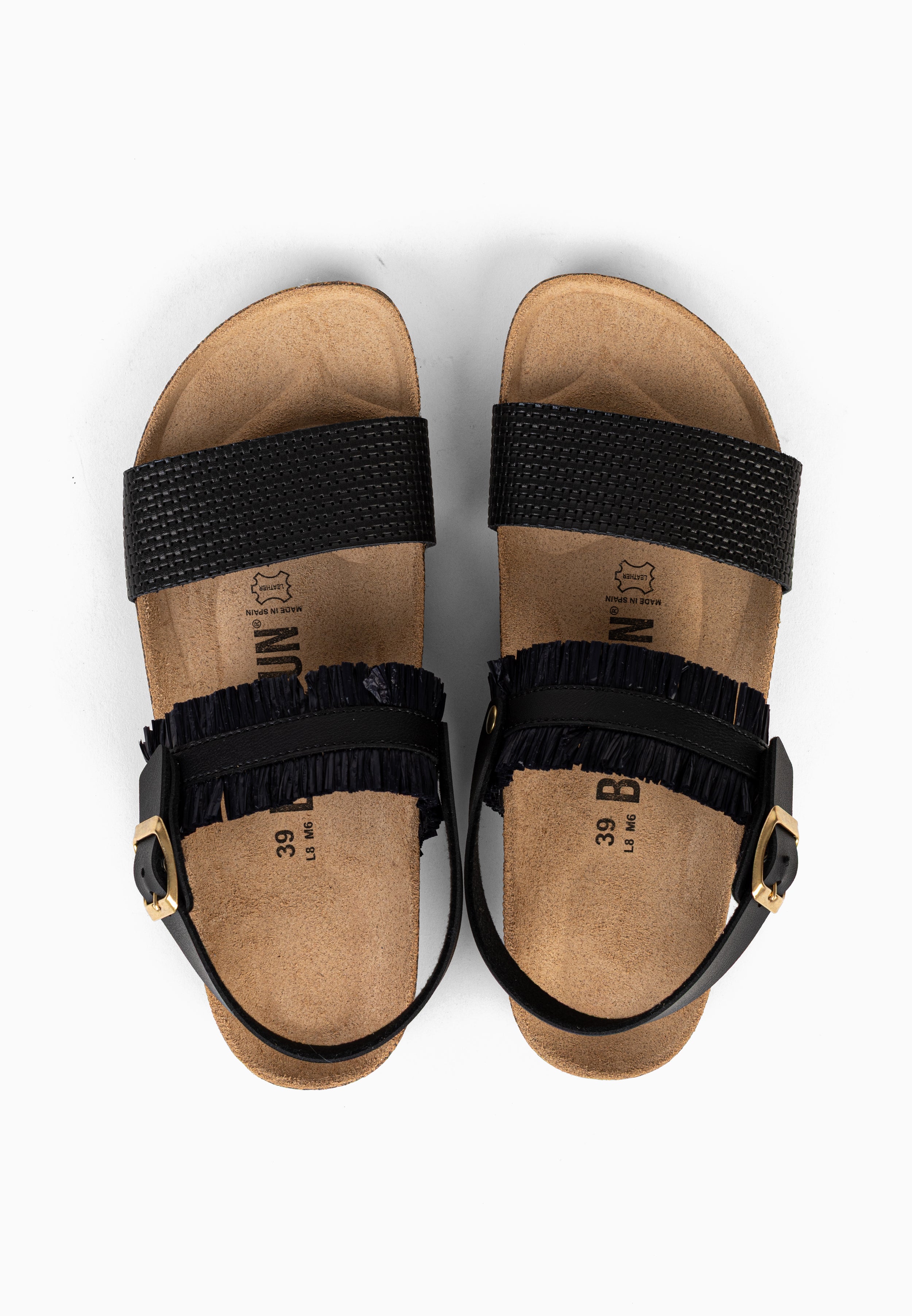 Sandales Multi-Brides Rafette Noir