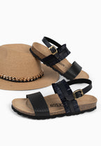 Sandales Multi-Brides Rafette Noir
