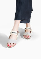 Sandales Rafette Multi-Brides Beige raphia et beige