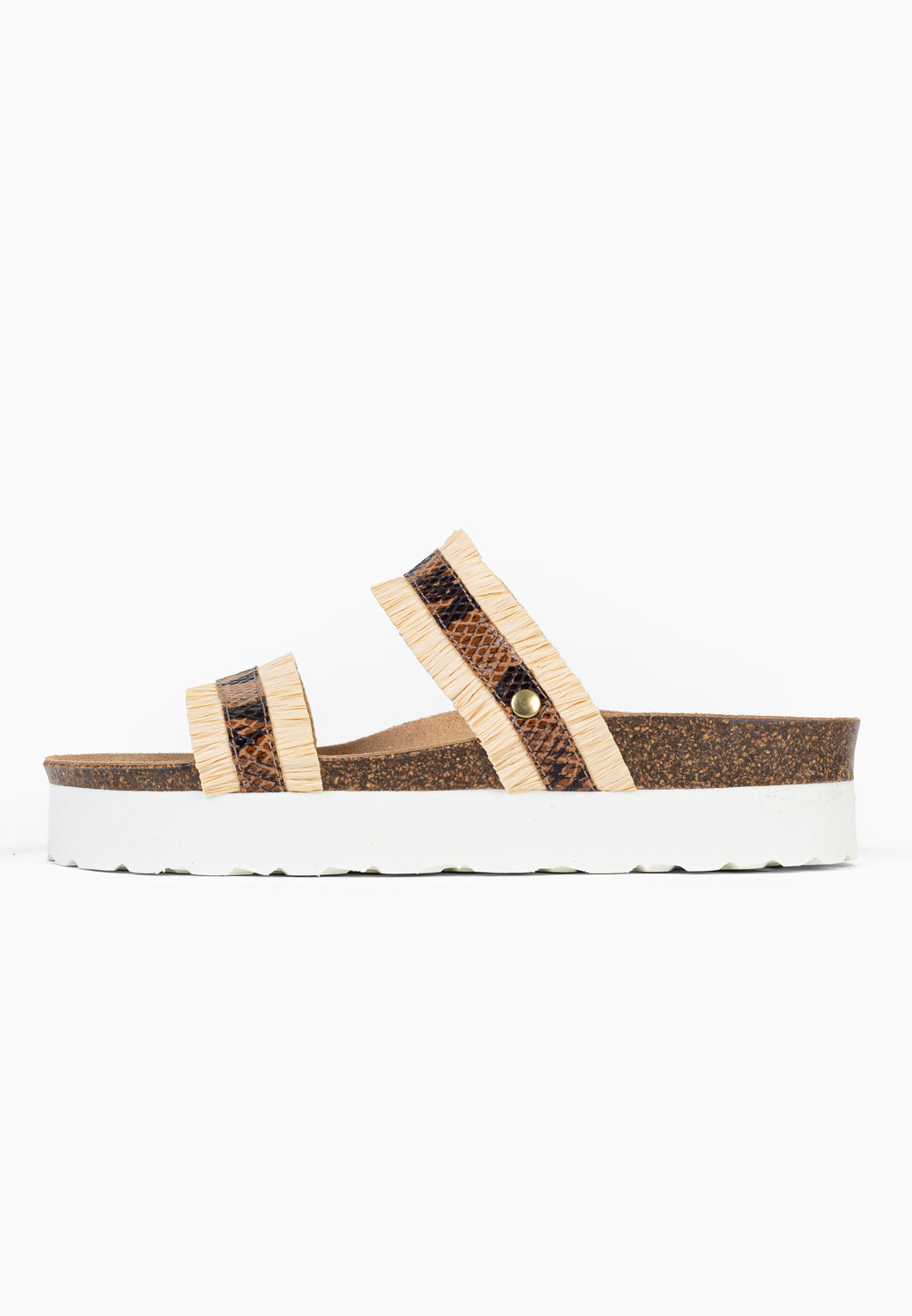 Sandales à Plateforme Arima Beige et Marron