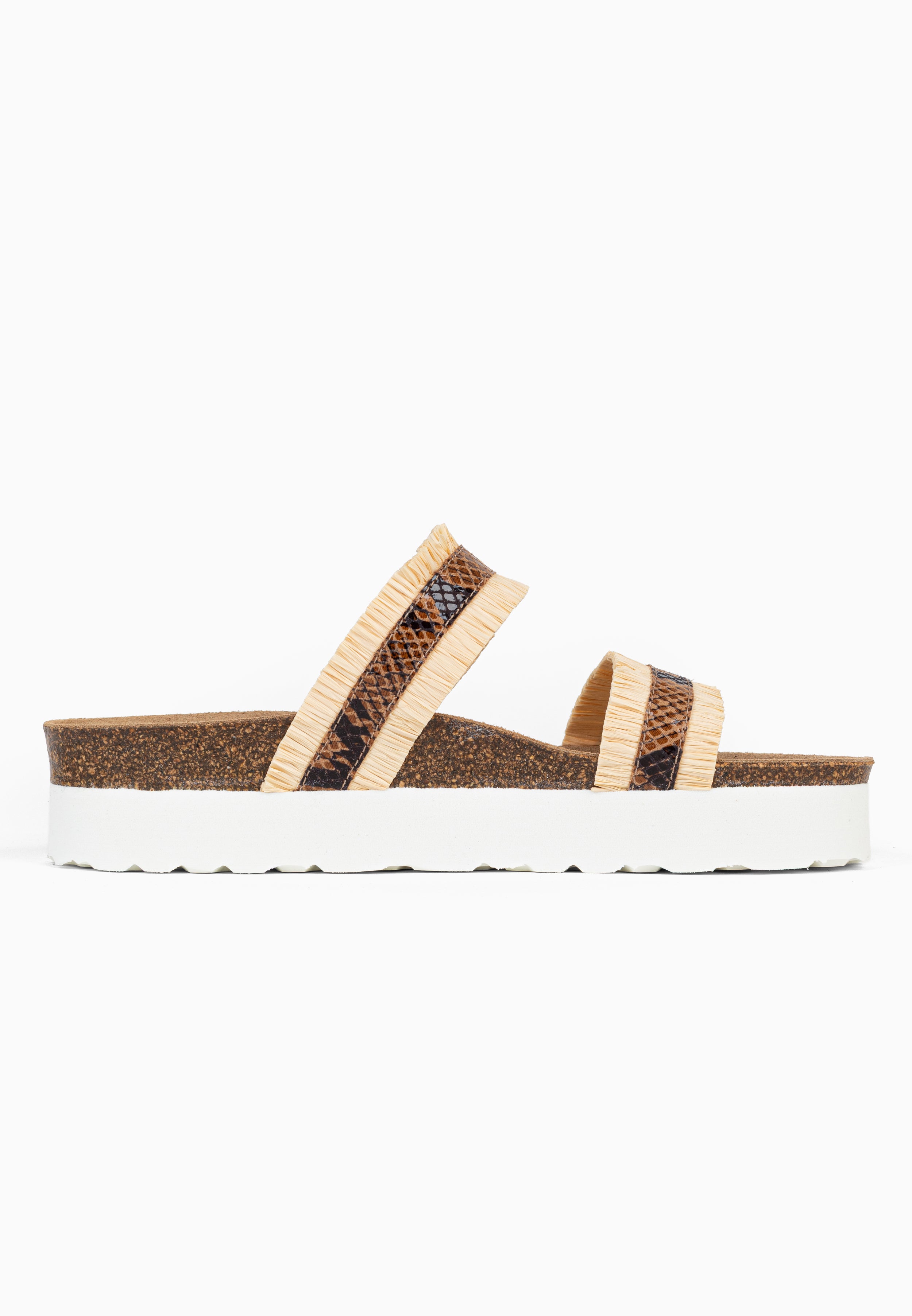 Sandales à Plateforme Arima Beige et Marron