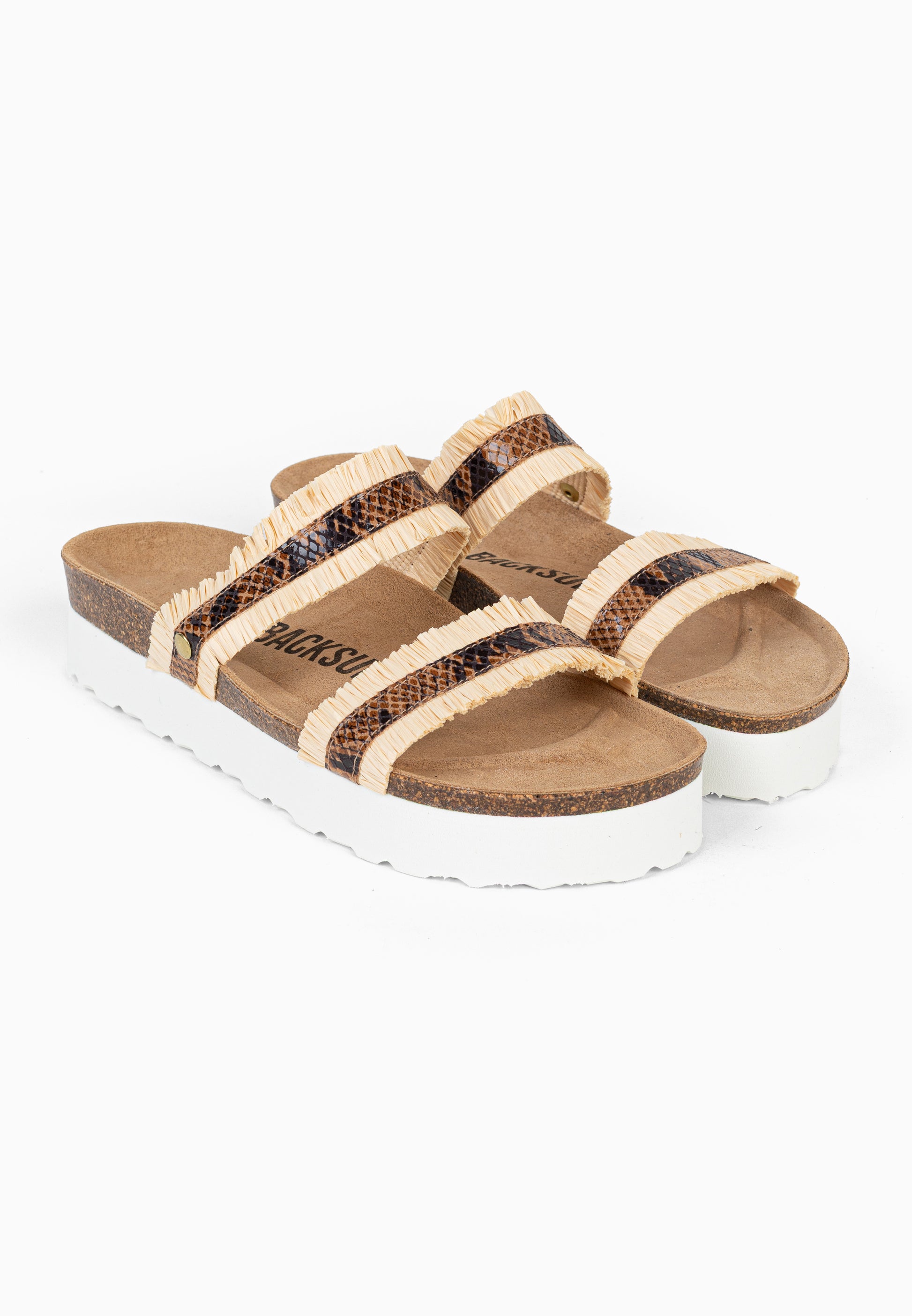 Sandales à Plateforme Arima Beige et Marron