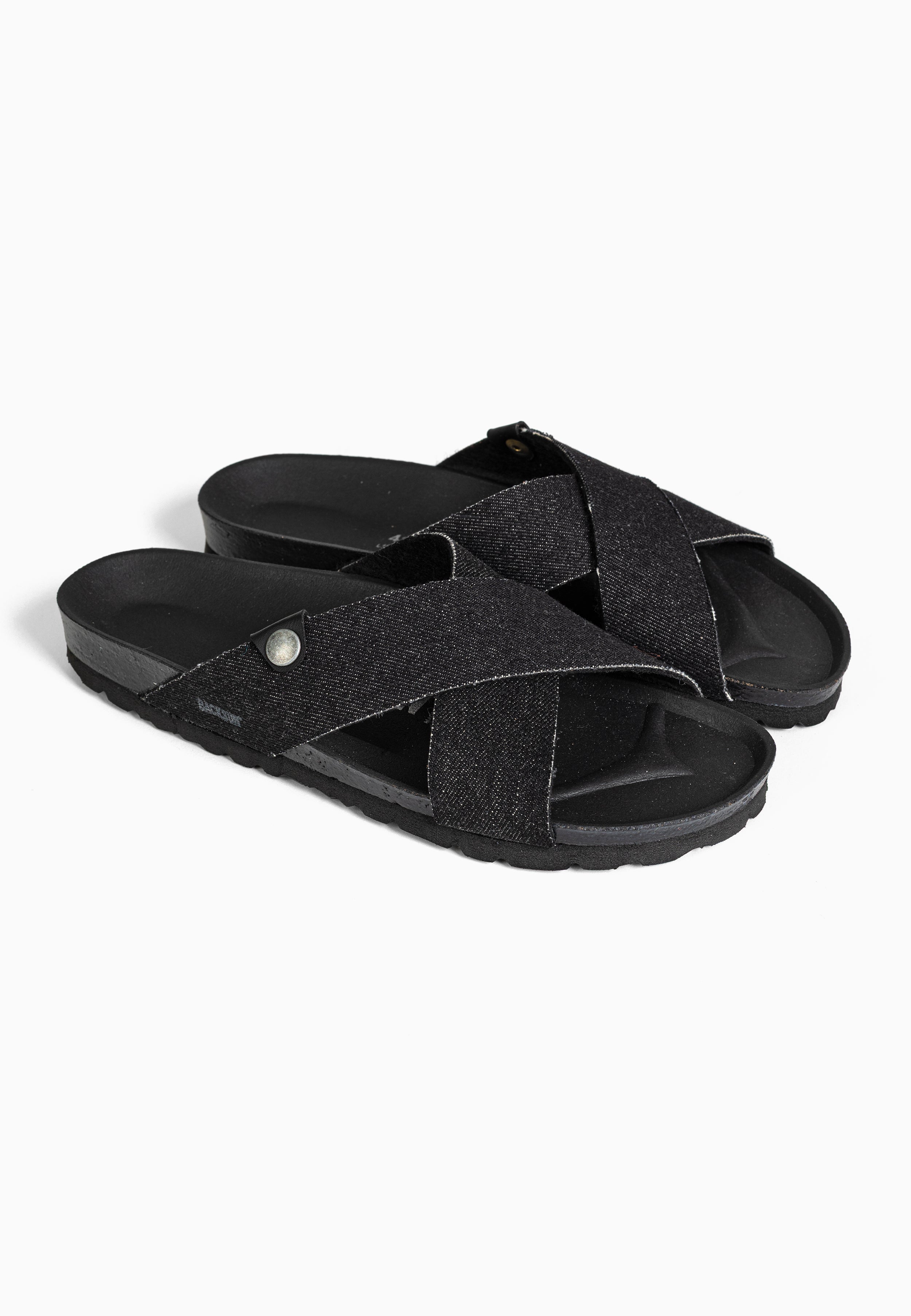 Sandales 2 Brides Sitron Noir denim