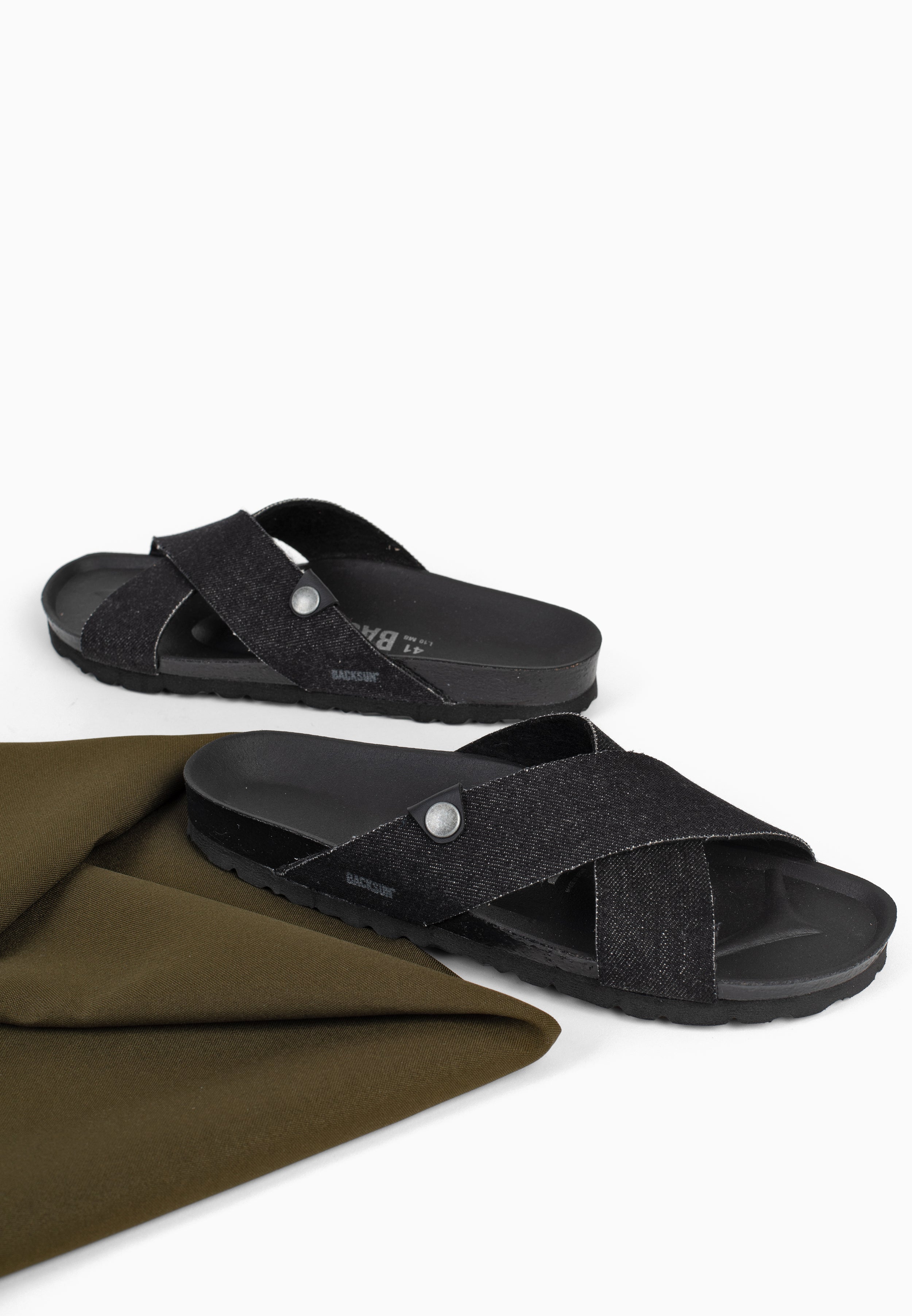 Sandales 2 Brides Sitron Noir denim