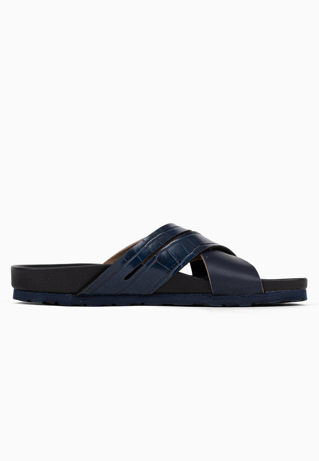 Lucius Navy Blue Multi-Strap Sandals