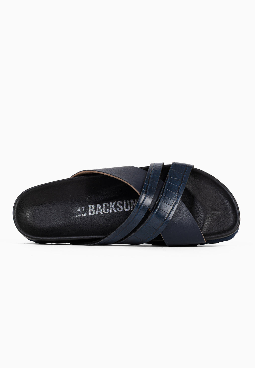Lucius Navy Blue Multi-Strap Sandals