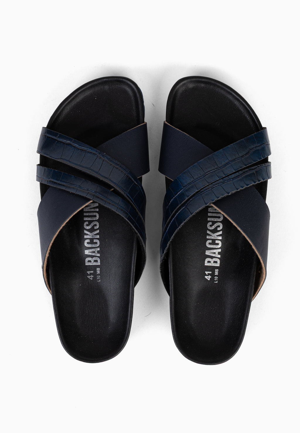 Lucius Navy Blue Multi-Strap Sandals