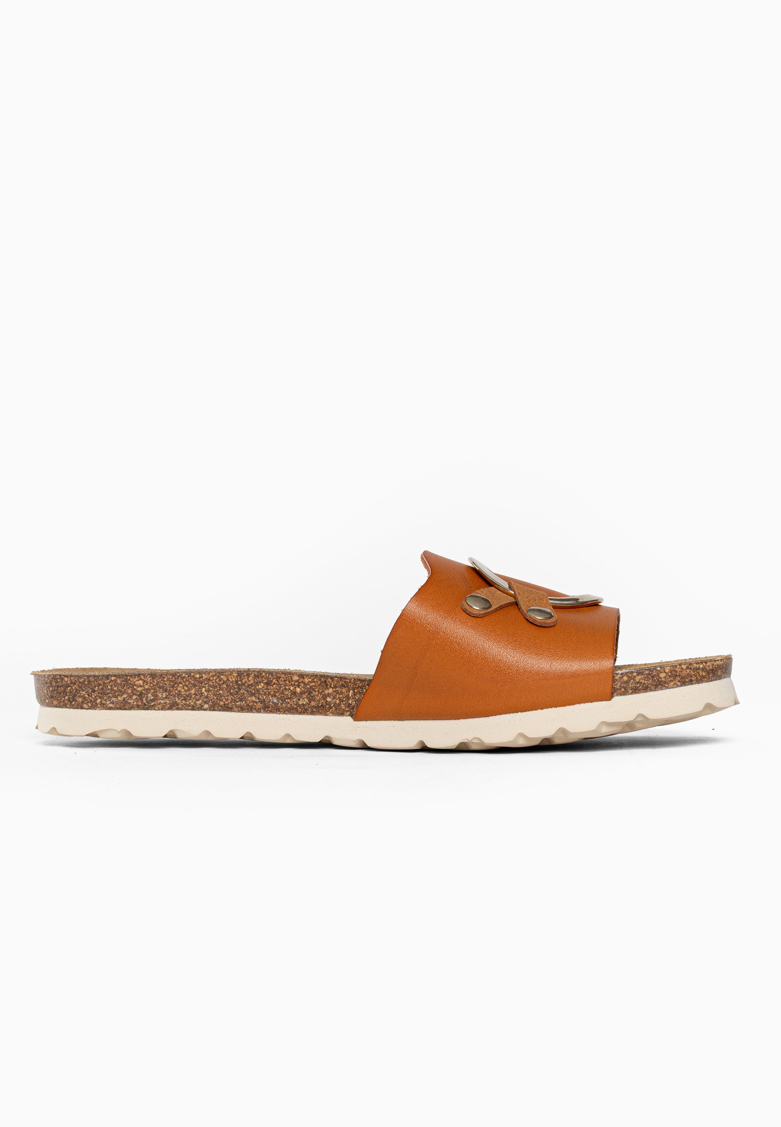 Sandales 1 Bride Trama Camel en Cuir