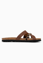 Sandales Multi-Brides Tory Marron et Leopard