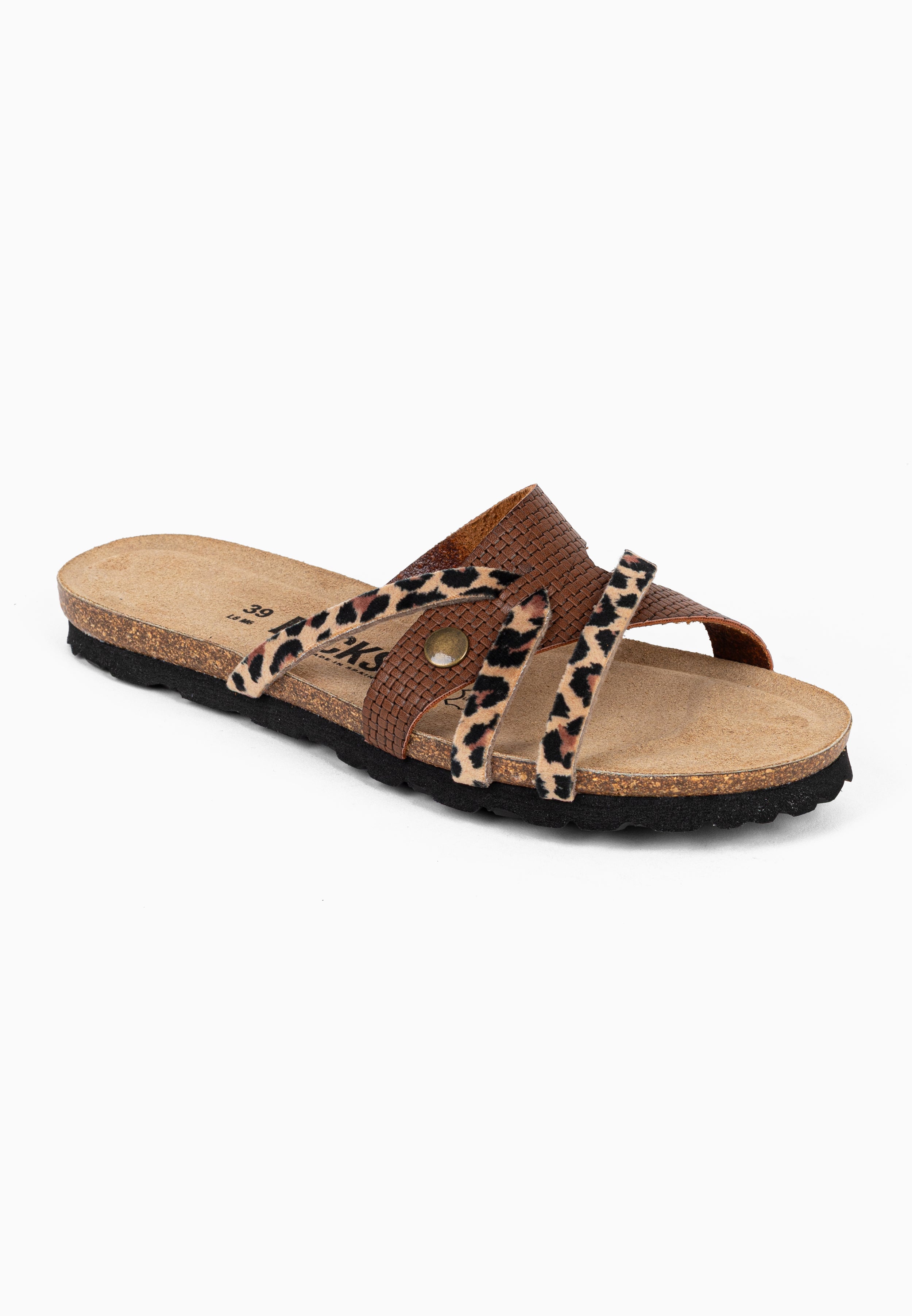 Sandales Multi-Brides Tory Marron et Leopard
