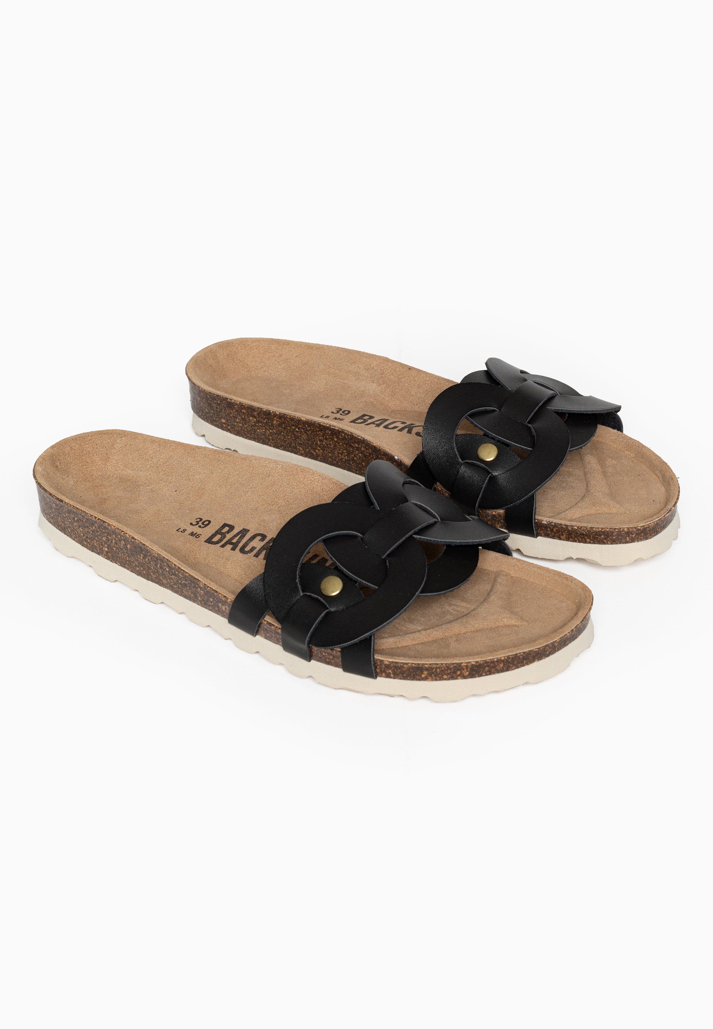 Sandales Trapeze 1 Bride Noir 100 % Cuir