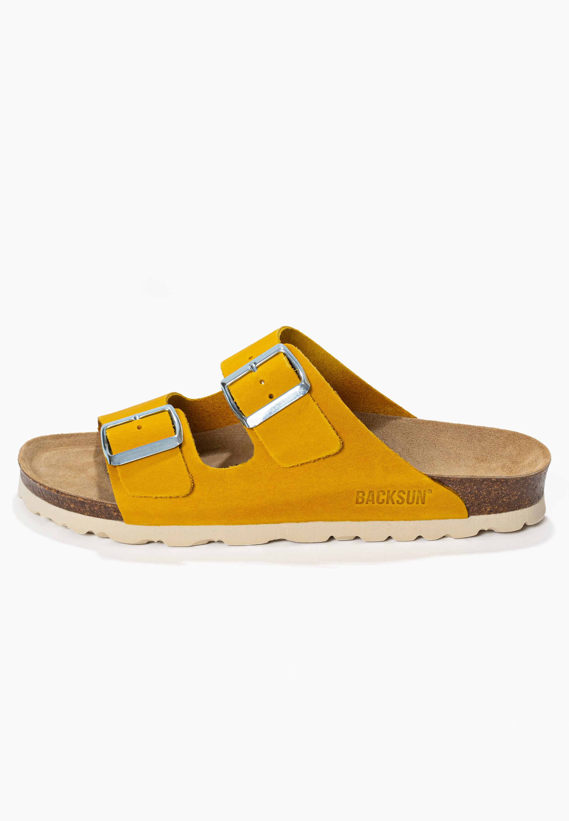 Sandales 2 Brides Bali Moutarde en Cuir
