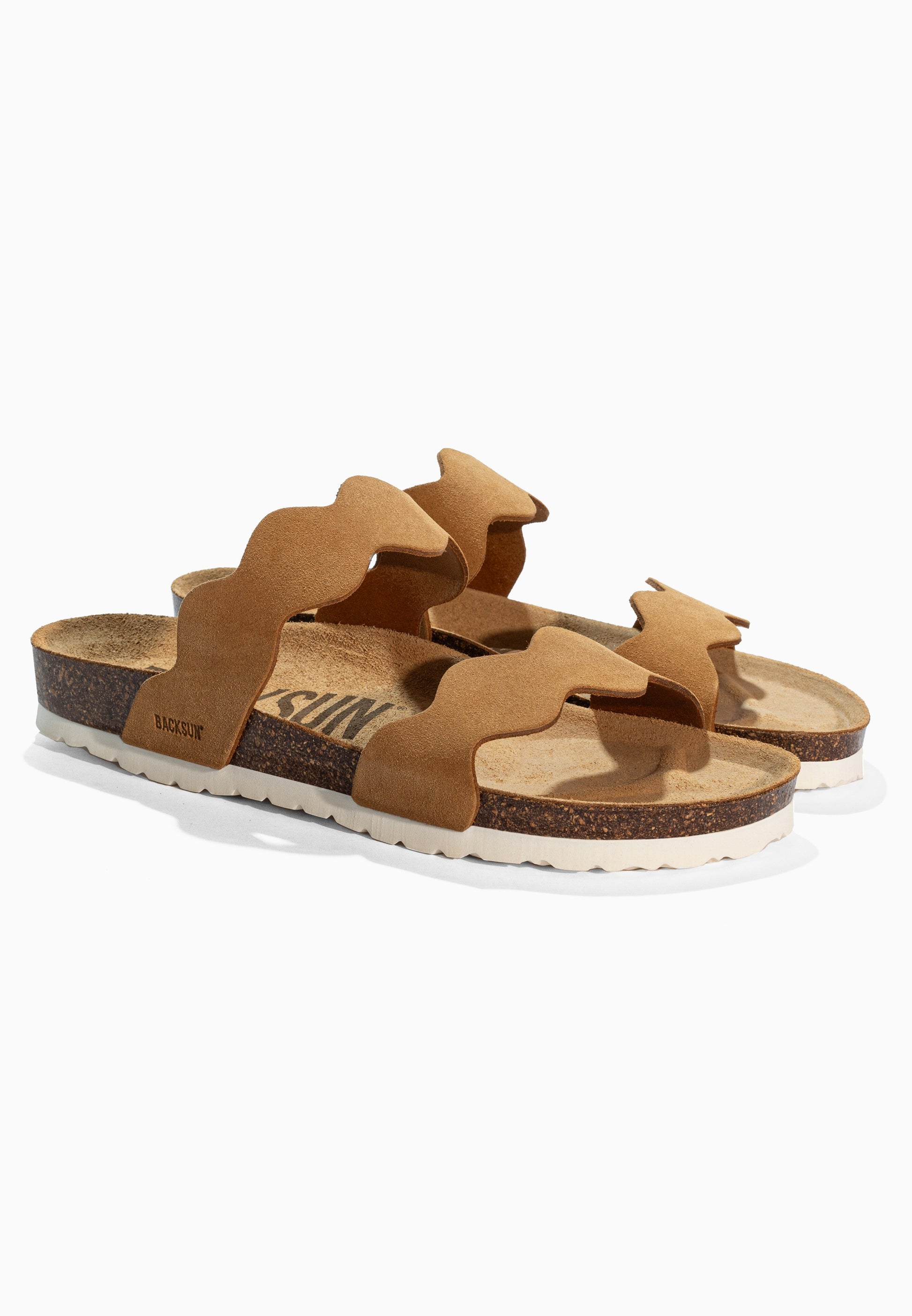 Sandales 2 Brides Sechura Camel en Cuir