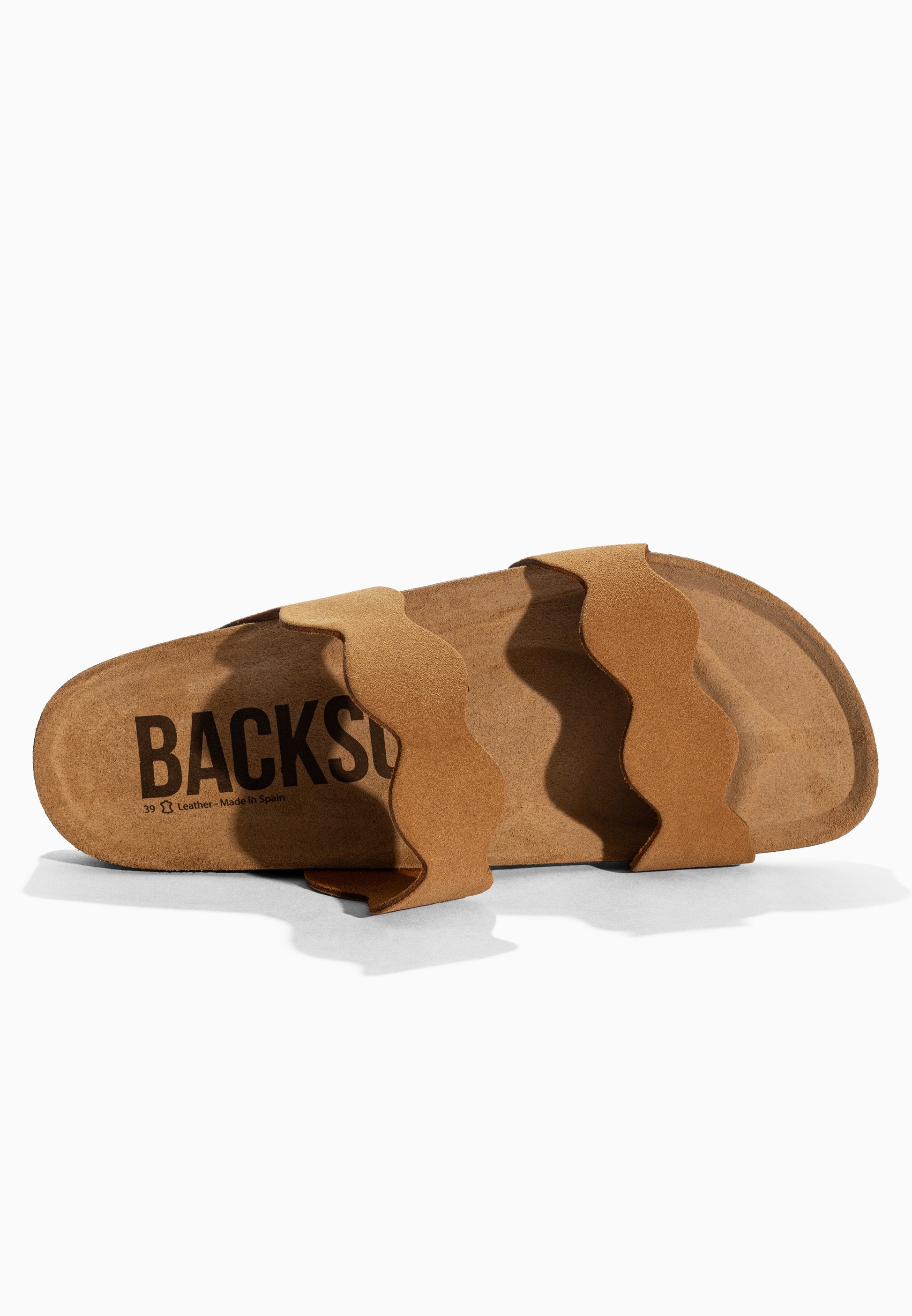 Sandales 2 Brides Sechura Camel en Cuir