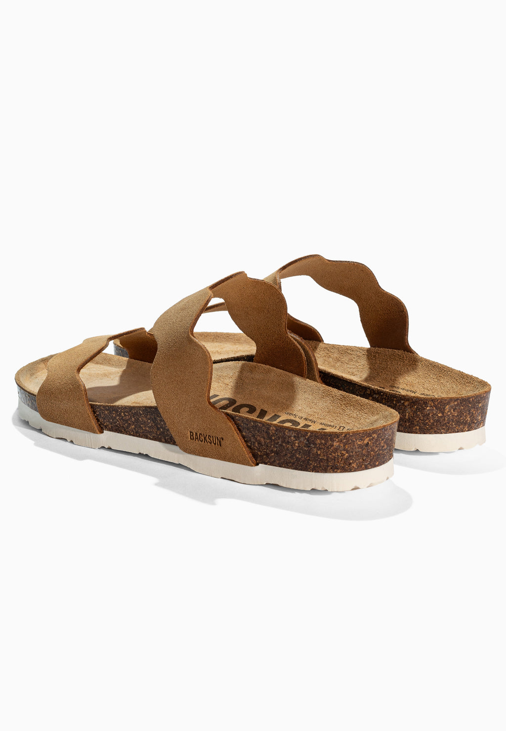 Sandales 2 Brides Sechura Camel en Cuir
