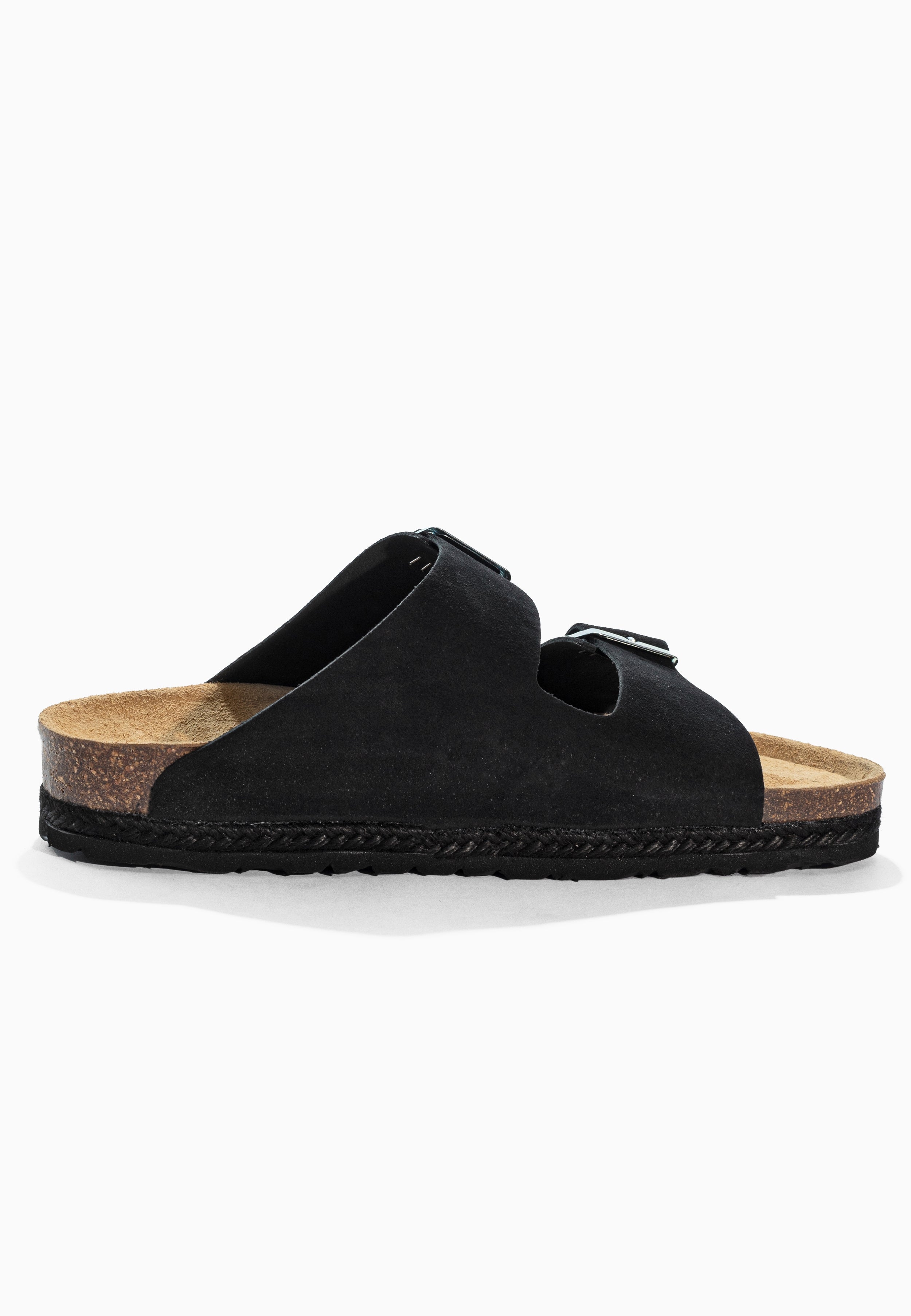 Sandales 2 Brides Vada Noir en Cuir