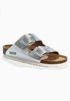 Londrina Silberne Sandalen mit 2 Riemen