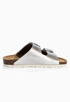 Londrina Silberne Sandalen mit 2 Riemen
