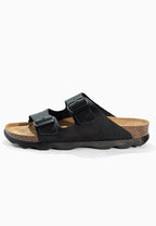 Sandales 2 Brides Bali Noir en Cuir