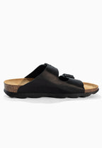 Sandales 2 Brides Bali Noir en Cuir