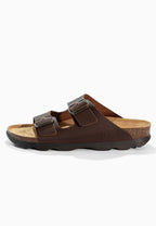 Sandales 2 Brides Bali Marron en Cuir