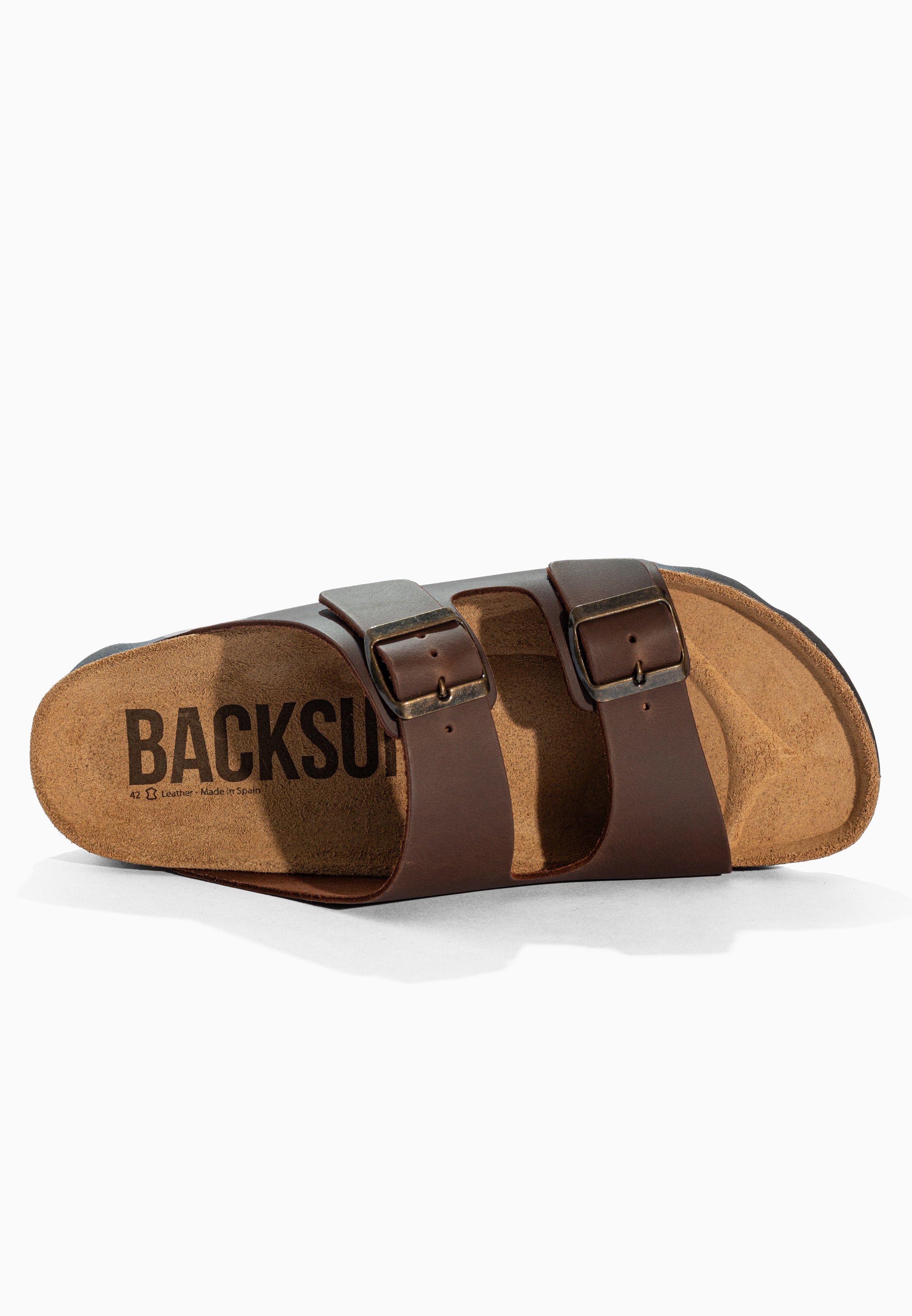 Sandales 2 Brides Bali Marron en Cuir