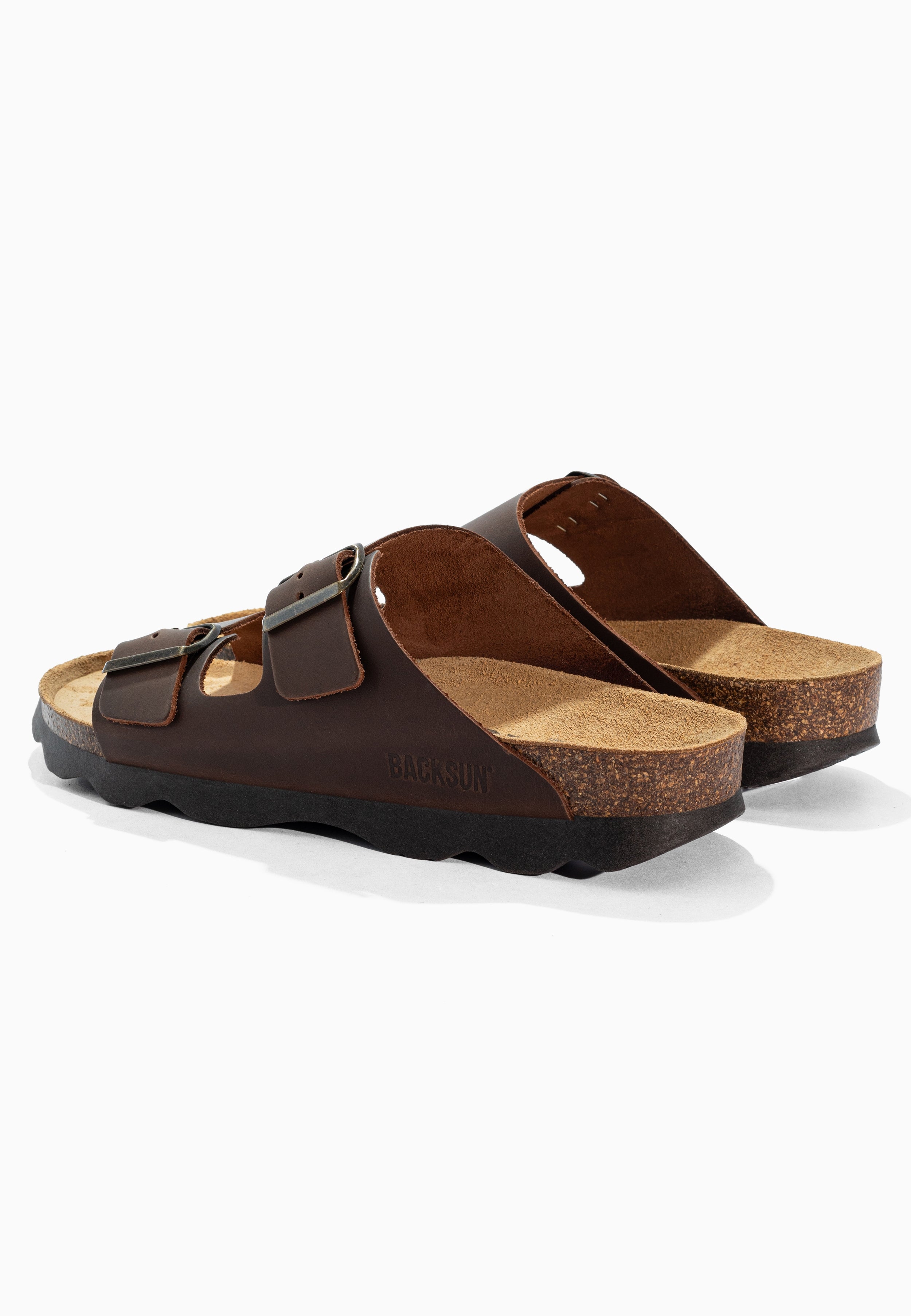 Sandales 2 Brides Bali Marron en Cuir