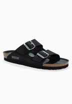 Bali Schwarze Sandalen mit 2 Riemen